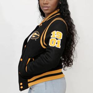 Chaqueta Universitaria OVO YALE, 100% Algodón, Chaqueta Bomber Universitaria Bordada en la Parte Delantera, Impermeable, Cortavientos, Unisex - Product Image 1