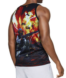 เสื้อแขนกุดระบายอากาศได้ดีของผู้ชายเสื้อออกกำลังกายพลัสไซส์ - Product Image 2