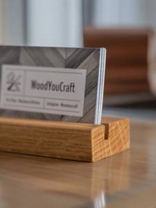 Porte-cartes en bois massif de luxe pour cartes de crédit et cartes de visite, étui à cartes en bois fait à la main, écologique - Product Image 2