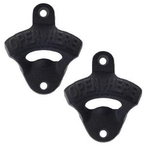 Ouvre-porte mural en fonte avec un attrait rétro pour une utilisation de cuisine de décoration de bar rustique ou des zones de divertissement en plein air - Product Image 1