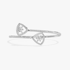 Handmade Seven Wonders <b>Bracelet</b> 18k White Gold Chain Moissanite <b>Bracelet</b> Bangle Diamond <b>Bracelet</b> Gift for - Product Image 3