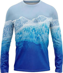 เสื้อใส่ตกปลาแขนยาวผ้า UV แห้งเร็วระบายอากาศ Upf50แบบซับลิเมชันฤดูร้อนออกแบบได้ตามต้องการ - Product Image 2