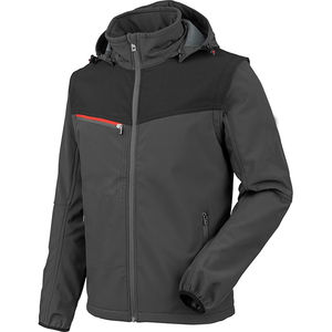 Men's Hooded Softshell <b>Jacket</b> <b>with</b> <b>Fleece</b> <b>Lining</b> Breathable OEM Service Available for Winter Outdoor Use - Product Image 1