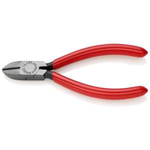 Alicates de Corte Diagonal Knipex para Electromecánica, Cabeza Pulida con Mangos Recubiertos de Plástico, Tipo Herramienta de Pinza - Product Image 1
