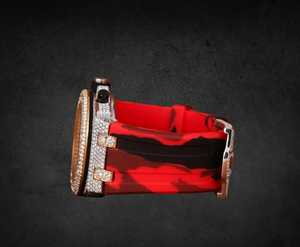 Custom Design 41mm Sport Collection Silicone Rubber <b>Watch</b> Band 21mm Band Width Iced Diamond Finish Antique Mechanical <b>Watches</b> - Product Image 5