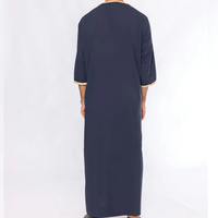 Robe de soirée pour homme musulman marocain, faite à la main, brodée sur mesure, en polyester, col montant, longueur cheville, légère et respirante, style vintage