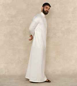 Nueva Jubba Thobe Elegante e Informal para Hombre, Talla Grande, Largo hasta el Tobillo, Manga Larga, Transpirable, Ligera, Cómoda y de Secado Rápido para Oración - Product Image 4