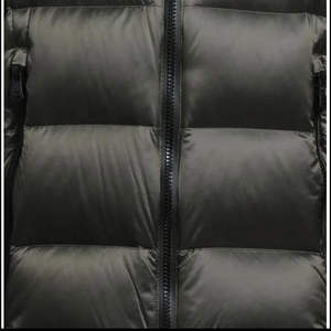 Veste à capuche en polyester/coton tissé pour homme, décontractée, col montant, fermeture éclair, matelassée, style puffer, fournisseur - Product Image 6