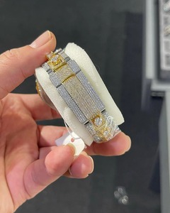 カスタマイズロゴ高級ヒップホップメンズウォッチVVS Clarity Moissaniteダイヤモンド高品質アイスアンティークステンレススチール