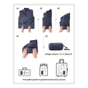 Chaqueta de invierno acolchada con aislamiento empacable ligera para hombre, abrigo hinchado alternativo de plumón resistente al agua de alta calidad - Product Image 3