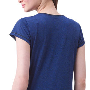 Impresión personalizada sólido verano Camisetas cuello redondo mujeres Slim Fit nueva llegada manga corta diseño transpirable tejido de punto Casual - Product Image 5