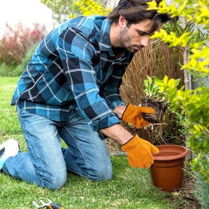 Haute qualité 12 paires de gants de travail en cuir poignées pour hommes femmes jardinage Construction coupe du bois réparation automobile - Product Image 5