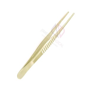 คีมผ่าตัดแบบไม่ทำลายเนื้อเยื่อ ดีเบคีย์ 16 ซม. ยี่ห้อ JIMED SURGICAL |   แหนบสแตนเลสสำหรับผ่าตัด ขนาด 2.7 มม. ใช้แรงดันด้วยมือ สีทองอ่อน - Product Image 1