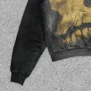 Sweat à capuche unisexe personnalisé avec logo sérigraphié, vente en gros, épais, surdimensionné, mode hiver, streetwear, uni, séchage rapide - Product Image 2