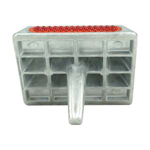 Borne de signalisation routière en aluminium 10x10x2 cm avec tige rotative et lumière clignotante - Product Image 5