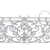 Balaji Metals BM-0532 Rejilla Decorativa Moderna de Hierro Fundido para Balcón Exterior, Técnica de Moldeo en Arena, Superficie Pintada