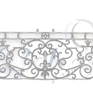 Technique de moulage au sable, grille de balcon extérieure moderne, panneau décoratif en fonte, finition de surface peinte, 5 ans sans cadre - Product Image 1
