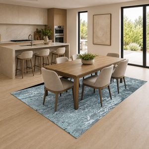 RUGS DEPOT LXDP-0658 Wholesale Multicolor Neutral Contemporary Geometric Digital Printed Machine Washable Chenille Rug Non <b>Slip</b> - Product Image 4