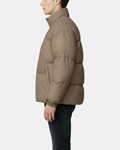 Nouvelles vestes matelassées en duvet pour hommes à col montant et fermeture éclair intégrale, couleur unie, logo personnalisé, fabrication par Antique Fashion - Product Image 2