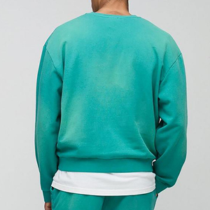 Sudadera Personalizada OEM de Manga Larga con Efecto Desgastado por el Sol para Hombre, Estilo Moderno y Minimalista, Jersey de Manga Larga con Estampado Digital - Product Image 3