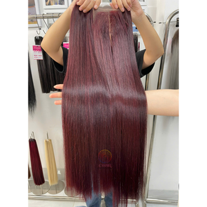 Producto caliente, mechones de cabello humano Remy recto de hueso de 28 pulgadas, cierre de encaje, Peluca de mujer negra, pelucas de encaje de pelo liso de hueso dirigido - Product Image 1