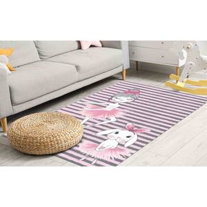 Tapis Fille Danseuse et Lapin, Tapis Imprimé, Tapis pour Chambre d'Enfant, Tapis Personnalisés, Tapis Doux à Poils Longs - Product Image 4