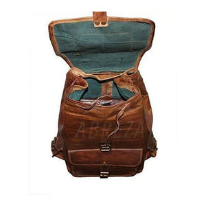 Sac à dos en cuir véritable lavable pour homme, dernier design, fermeture éclair, séchage rapide, respirant, capacité de 20 à 35 L, personnalisable, vente en gros - Product Image 3