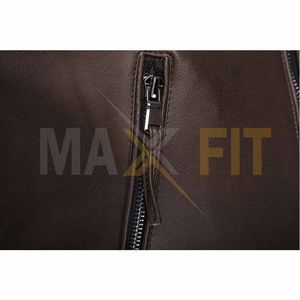Veste d'hiver décontractée pour homme MAXFIT ENTERPRISES 2024 Premium Genius Leather Canvas, col montant personnalisé, imperméable et coupe-vent - Product Image 4