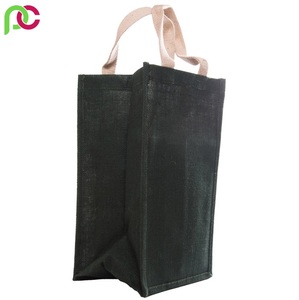 Vente chaude Écologique Jute Vin Cadeau Sac Réutilisable Heavy Duty Plage Fourre-Tout avec Logo Personnalisé Sérigraphie - Product Image 6