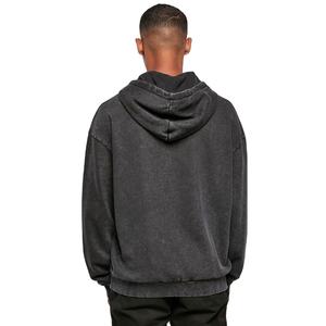 เสื้อมีฮู้ดแขนยาวผ้าฝ้ายซักกรดสำหรับผู้ชายเสื้อมีฮู้ดแบบสตรีทโอเวอร์ไซส์ออกแบบโลโก้100% ได้ตามต้องการ - Product Image 3