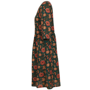 Robe Briar 100% coton bohème Vanya à imprimé floral, longueur genoux, lavable pour l'été, le printemps et l'automne - Product Image 5