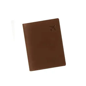 Cartera de Viaje de Cuero Premium Marrón para Tarjetas y Pasaportes - Product Image 1