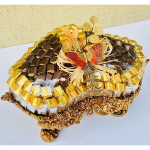 Bandeja o plato de Metal redondo de primera calidad, diseño fantástico, bandeja para dulces, soporte para postres para uso en fiestas de boda - Product Image 3