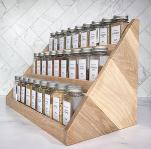 Acacia Wood Spice Jar <b>Rack</b> Self-adhesive <b>Kitchen</b> <b>Storage</b> <b>Rack</b> Organizer Shelf for Spices Best Sale - Product Image 1