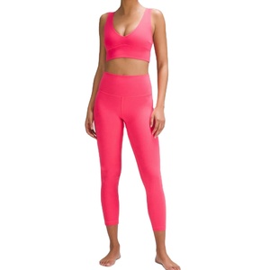 Leggings unisexes de haute qualité à bas prix en coton mélangé et polyester, effet sublimation, spandex, taille haute, longueur genou pour femmes - Product Image 1