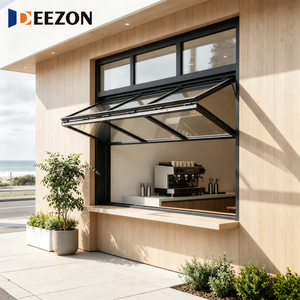 หน้าต่างอลูมิเนียมพับได้ DEEZON AS2047 แบบกระจกบานพับแนวตั้ง สำหรับร้านกาแฟ ร้านอาหาร และหน้าร้านค้า - Product Image 1