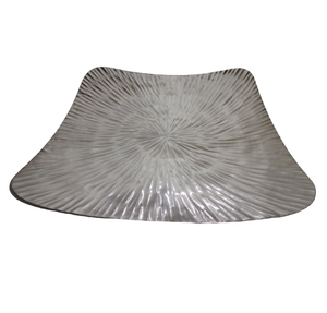 ถาดรองอาหารเย็นแฟนซีถาดเสิร์ฟอาหารดีไซน์ทันสมัยทำด้วยมือสีเงินสำหรับร้านอาหารโรงแรม - Product Image 1