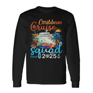 Camiseta de Manga Larga Unisex con Cuello Redondo para el Crucero al Caribe 2025, Camiseta Promocional - Product Image 2