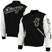 Vestes de nom d'équipe personnalisées | Personnaliser la veste Letterman | Chicago Pro Standard Varsity Logo Full-Zip Jacket