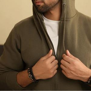 Sudadera con capucha estilo cremallera para hombre de la mejor calidad 100% algodón invierno Top Streetwear fabricado Pakistán precio razonable con capucha - Product Image 3