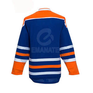 Ensembles d'uniformes de hockey sur glace à manches longues en tissu 100% polyester, emballage personnalisé, excellente durabilité, antibactérien, séchage rapide - Product Image 5