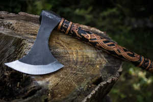 High Quality Damascus Steel <b>Axes</b> Multi-Purpose Use Different Colors Wooden <b>Handle</b> Factory Price Most Popular Industrial Design - Product Image 2