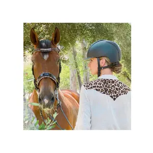 Preço de Atacado Cavalo Bridle Black Patent Croc Safari Double Fornecedor e Fabricante nonperennial