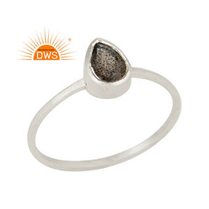 Anillo apilable de piedras preciosas de labradorita Natural de plata de ley fina más vendido, joyería para mujer, regalo para ella - Product Image 1