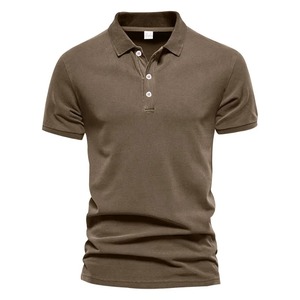 Chemises polo pour hommes de qualité supérieure, col rabattu, nouvelle mode estivale, tissu en coton tricoté à séchage rapide, polo de golf pour hommes - Product Image 2