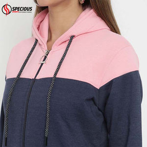 Nouvel ensemble de survêtements décontractés à capuche en molleton de coton pour femmes, style streetwear, avec logo personnalisé, coupe ample, vêtements d'entraînement, couleur contrastante - Product Image 5