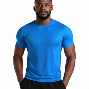 Athletic Workout Rash Guard <b>Men</b> Lightweight Quick Dry Short Sleeve Compression <b>Top</b> <b>Men's</b> 100% Polyester <b>Swim</b> Beach Shirt <b>Mens</b> - Product Image 3