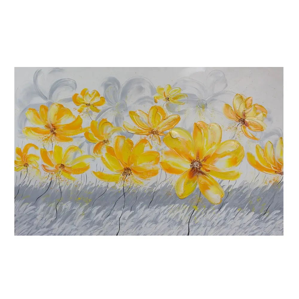 Modern Painting Art Products Export Price Standard Package Support Warranty Oil Hand Painted Flower Painting Vietnam