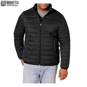 Chaqueta Anorak acolchada de invierno de concha informal de nailon de alta calidad personalizable al por mayor Chaqueta larga con cuello levantado con capucha para hombre - Product Image 4