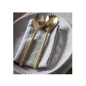 Servidor exclusivo de ensaladas de lujo, juego de cubiertos de Metal, cuchara y tenedor, nuevo diseño - Product Image 3